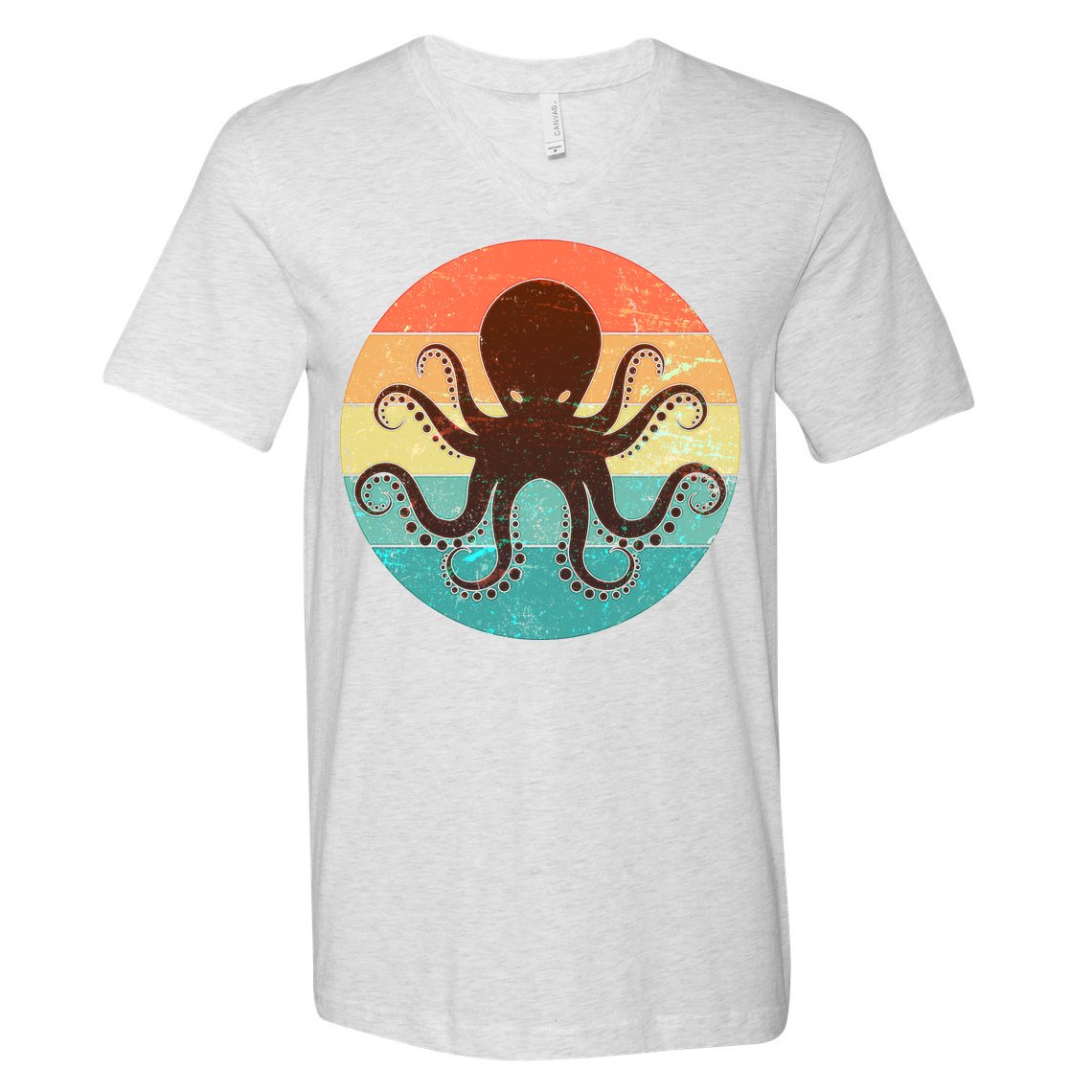 Retro Octopus Kraken  V-Neck T-Shirt
