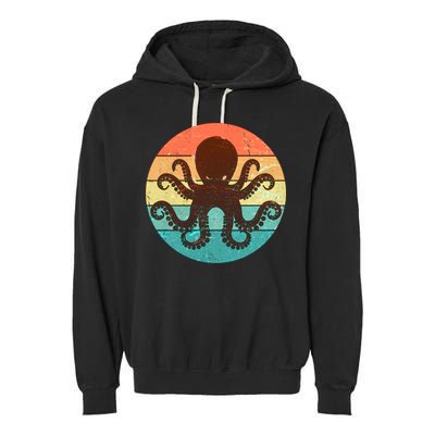 Retro Octopus Kraken  Garment-Dyed Fleece Hoodie