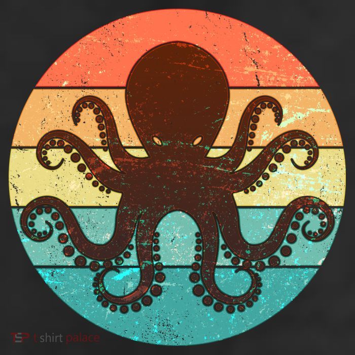Retro Octopus Kraken  11oz C Handle Ceramic Mug