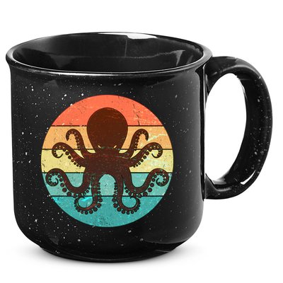 Retro Octopus Kraken  15oz Campfire Ceramic Mug