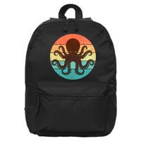 Retro Octopus Kraken  16 in Basic Backpack