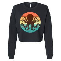 Retro Octopus Kraken  Cropped Pullover Crew