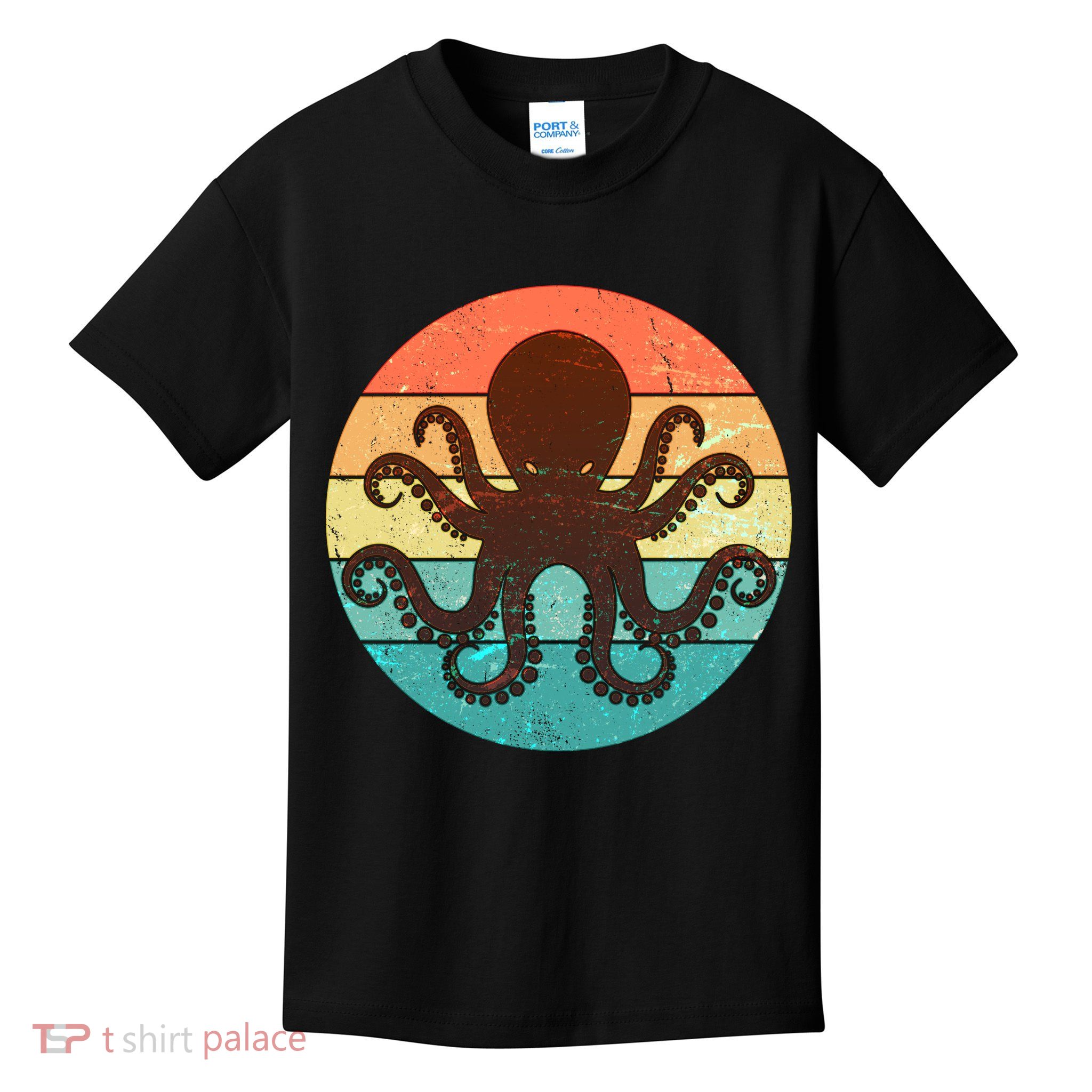 Retro Octopus Kraken  Kids T-Shirt