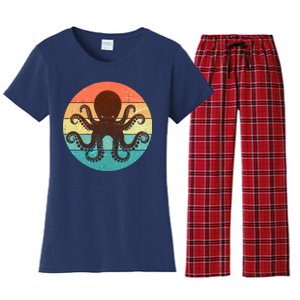 Retro Octopus Kraken  Women's Flannel Pajama Set