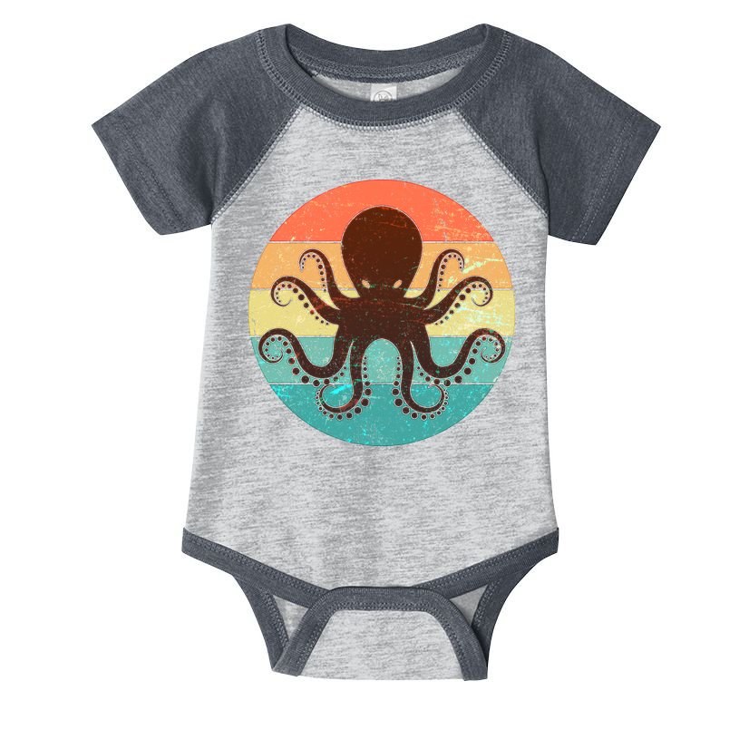 Retro Octopus Kraken  Infant Baby Jersey Bodysuit
