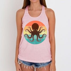 Retro Octopus Kraken  Women's Knotted Racerback Tank