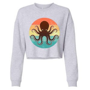 Retro Octopus Kraken  Cropped Pullover Crew