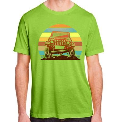 Retro Off Road Truck 4x4 Sunset Adult ChromaSoft Performance T-Shirt