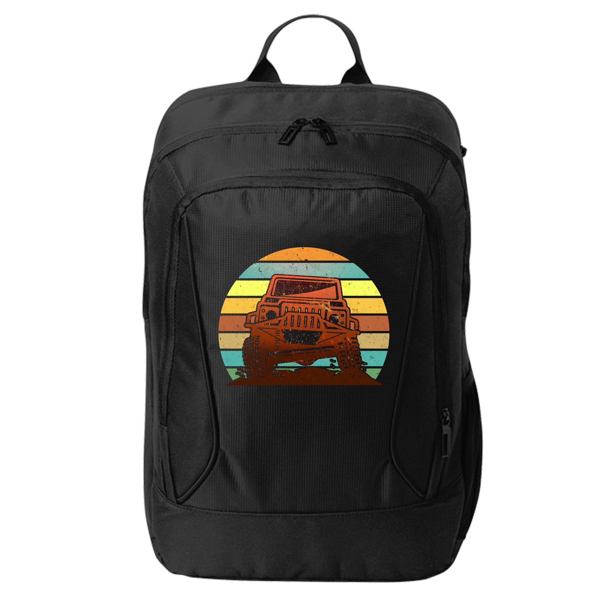 Retro Off Road Truck 4x4 Sunset City Backpack