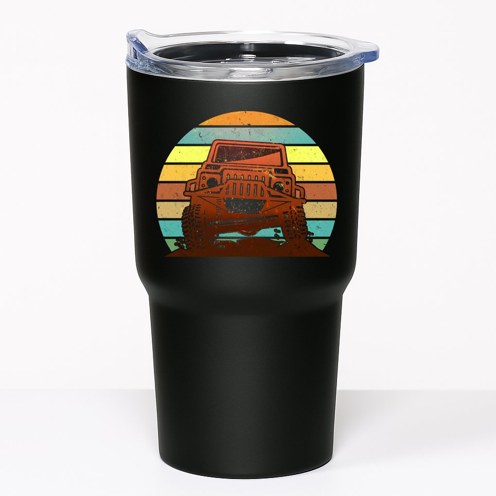 Retro Off Road Truck 4x4 Sunset Tumbler