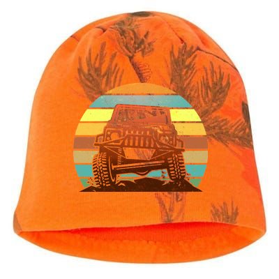 Retro Off Road Truck 4x4 Sunset Kati - Camo Knit Beanie