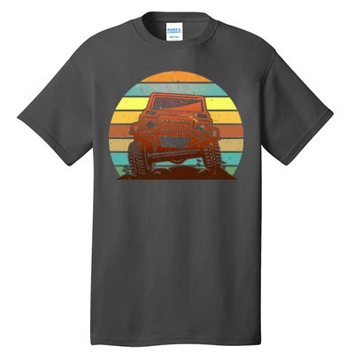 Retro Off Road Truck 4x4 Sunset Tall T-Shirt