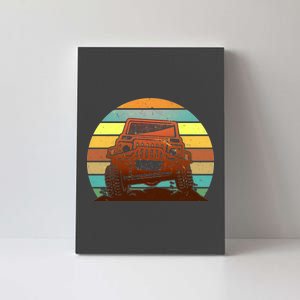 Retro Off Road Truck 4x4 Sunset Canvas