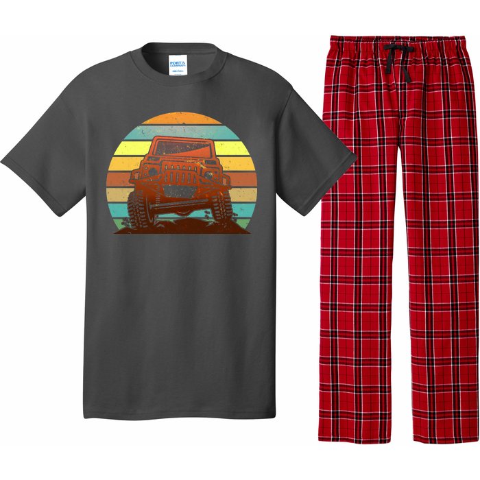 Retro Off Road Truck 4x4 Sunset Pajama Set