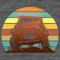 Retro Off Road Truck 4x4 Sunset Flatbill Hat