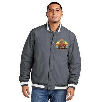 Retro Off Road Truck 4x4 Sunset Insulated Varsity Jacket