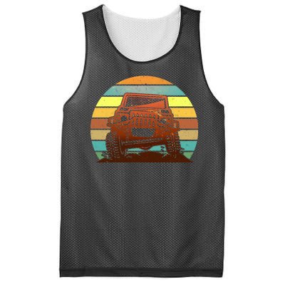 Retro Off Road Truck 4x4 Sunset Mesh Reversible Basketball Jersey Tank