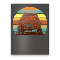 Retro Off Road Truck 4x4 Sunset Poster