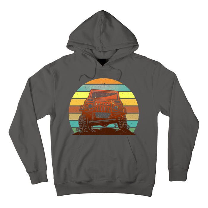 Retro Off Road Truck 4x4 Sunset Tall Hoodie