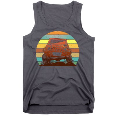 Retro Off Road Truck 4x4 Sunset Tank Top