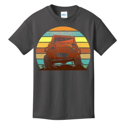 Retro Off Road Truck 4x4 Sunset Kids T-Shirt