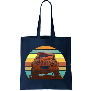 Retro Off Road Truck 4x4 Sunset Tote Bag