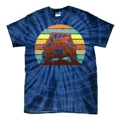 Retro Off Road Truck 4x4 Sunset Tie-Dye T-Shirt