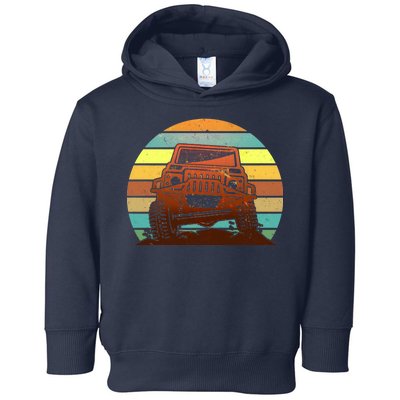 Retro Off Road Truck 4x4 Sunset Toddler Hoodie