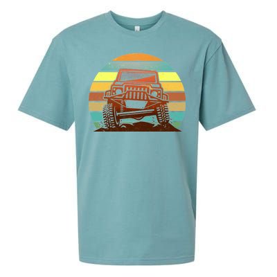 Retro Off Road Truck 4x4 Sunset Sueded Cloud Jersey T-Shirt