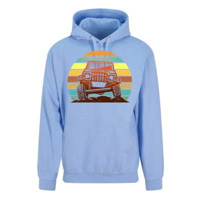 Retro Off Road Truck 4x4 Sunset Unisex Surf Hoodie