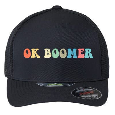 Retro Ok Boomer Flexfit Unipanel Trucker Cap