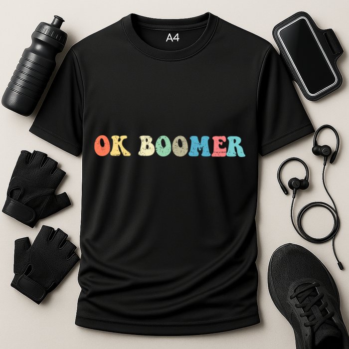 Retro Ok Boomer Cooling Performance Crew T-Shirt