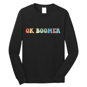 Retro Ok Boomer Long Sleeve Shirt