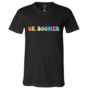 Retro Ok Boomer V-Neck T-Shirt