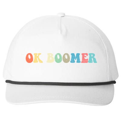 Retro Ok Boomer Snapback Five-Panel Rope Hat