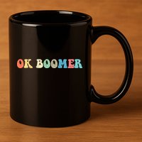 Retro Ok Boomer 11oz C Handle Ceramic Mug