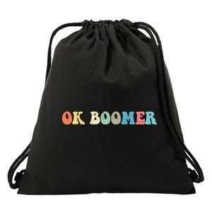 Retro Ok Boomer Drawstring Bag