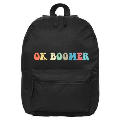 Retro Ok Boomer 16 in Basic Backpack