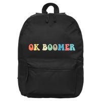 Retro Ok Boomer 16 in Basic Backpack