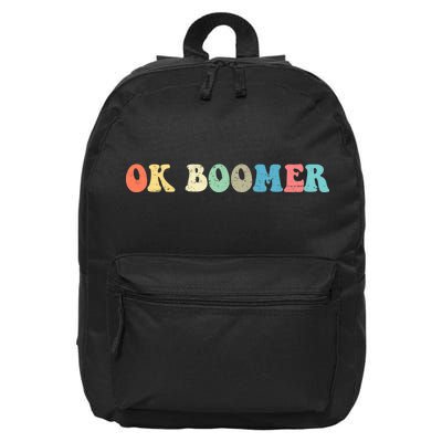 Retro Ok Boomer 16 in Basic Backpack