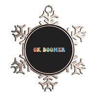 Retro Ok Boomer Metallic Star Ornament