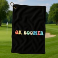 Retro Ok Boomer Golf Towel