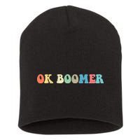 Retro Ok Boomer Short Acrylic Beanie