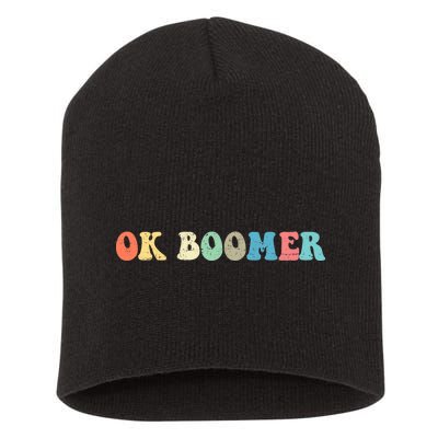 Retro Ok Boomer Short Acrylic Beanie