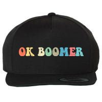 Retro Ok Boomer Wool Snapback Cap