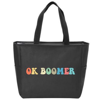 Retro Ok Boomer Zip Tote Bag