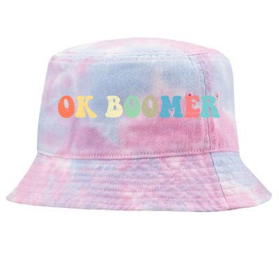 Retro Ok Boomer Tie-Dyed Bucket Hat