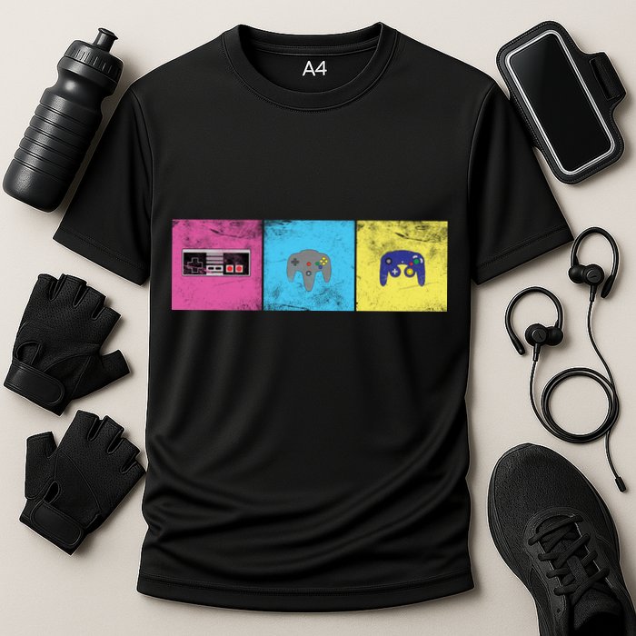 Retro Old School Gamer Cooling Performance Crew T-Shirt