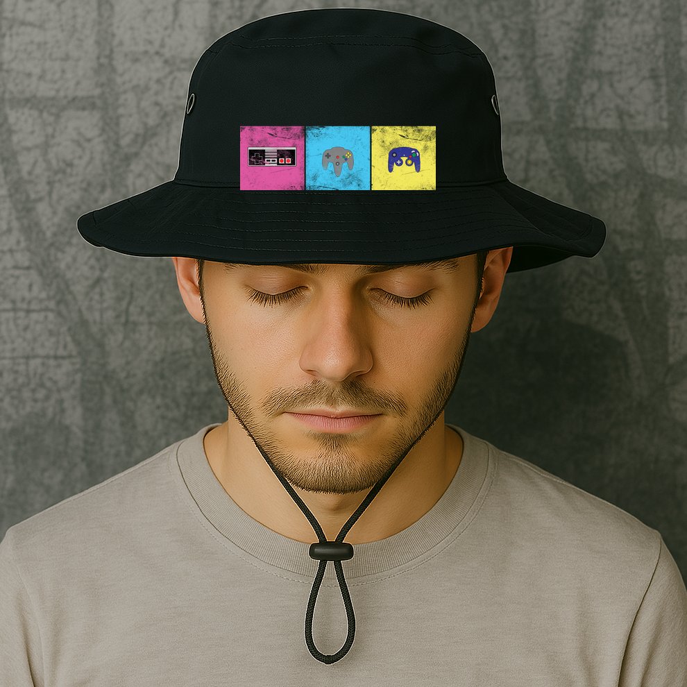 Retro Old School Gamer Bucket Hat