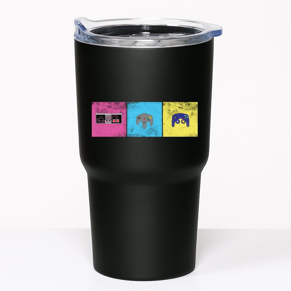 Retro Old School Gamer Tumbler